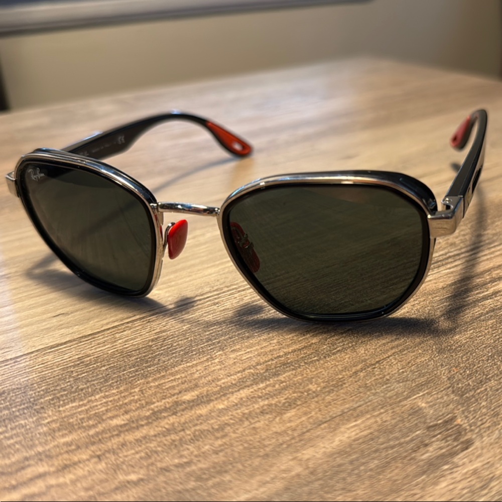 Ray-Ban Ferrari Black and Silver Sunglasses